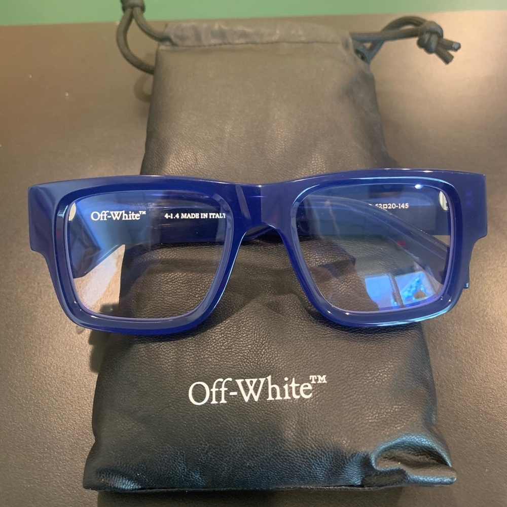 OFF WHITE OERJ040 Col 4500 
BLUE. 52mm Square Eyeglasses 
